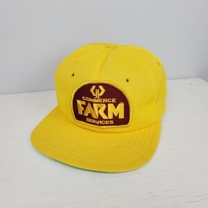 Yellow Commerce Farm Services Vintage Foam Cap Green Under